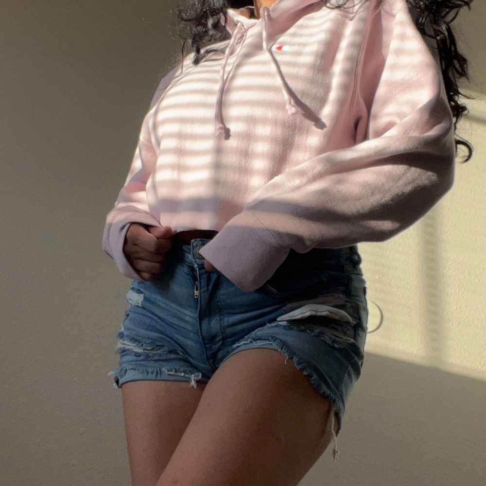 Champion Cropped Sweater Mauve Pink